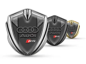 Audi 3D Metall Emblem Renn Look Glänzend 3D Aufkleber